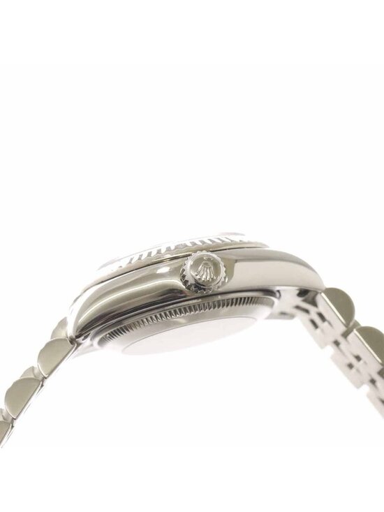 Rolex Datejust Number Roulette Watch Pink Shell 18k White Gold Automatic Winding
